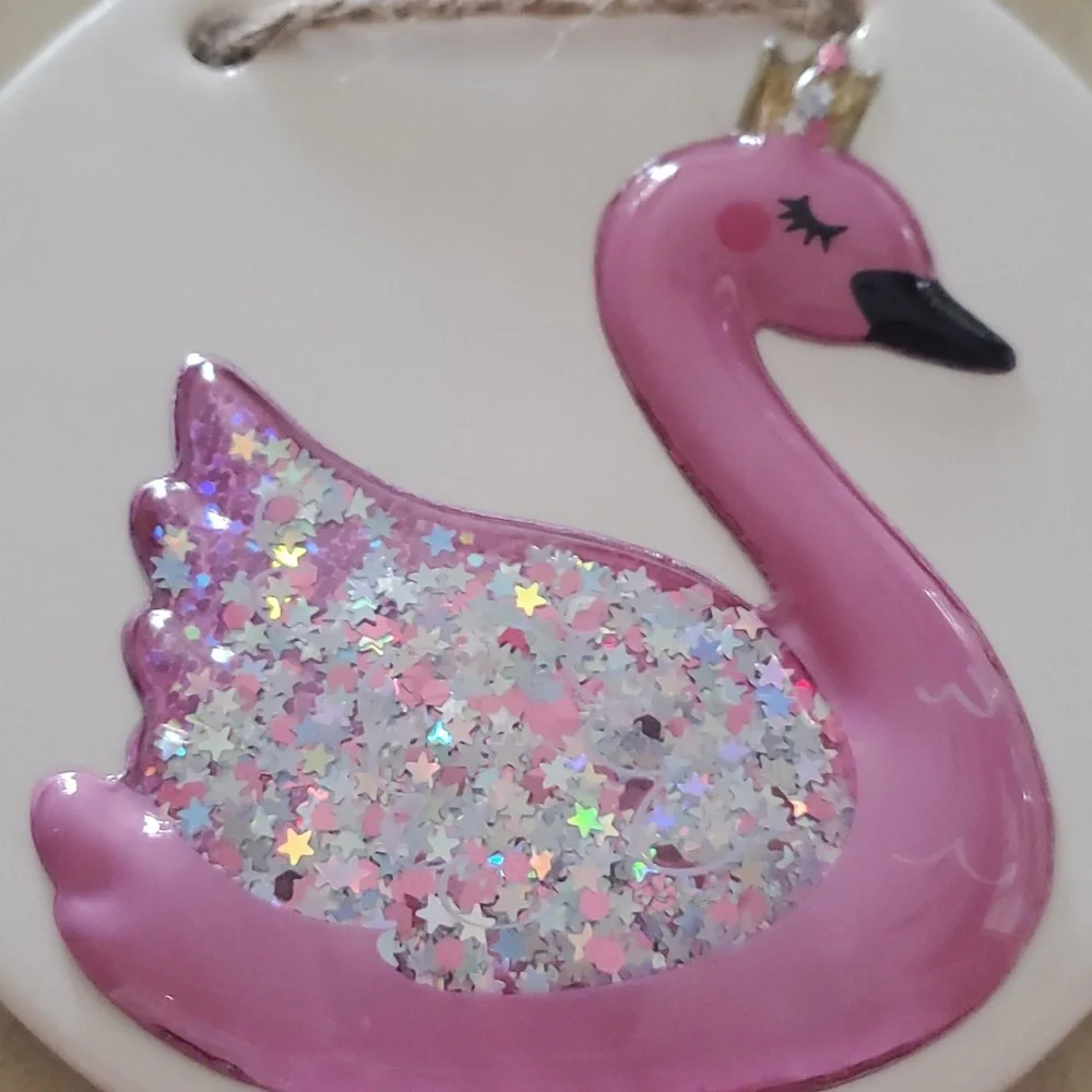 **SALE**3D Pink Swan Plaque